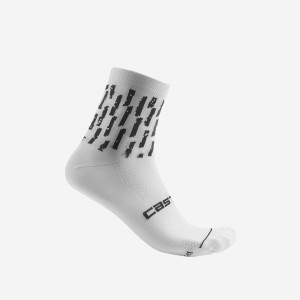 Calcetines Castelli AERO PRO W 9 CM Mujer Blancas | QLCZKEA-79