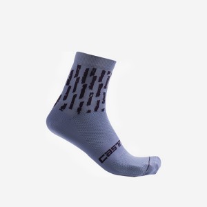 Calcetines Castelli AERO PRO W 9 CM Mujer Moradas Blancas | IJQTLBP-78