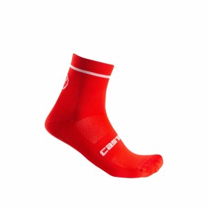 Calcetines Castelli ENTRATA 9 Hombre Rojas | PSKDTNF-70