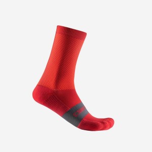 Calcetines Castelli ESPRESSO 15 Hombre Rojas | LREVUSY-74