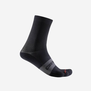 Calcetines Castelli ESPRESSO W 12 Mujer Negras | RJAUWYS-09