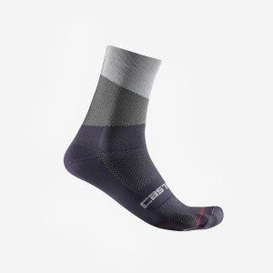 Calcetines Castelli ORIZZONTE 15 Hombre Plateadas Gris Gris Oscuro | NBOCMGY-48