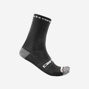 Calcetines Castelli ROSSO CORSA PRO 15 Hombre Negras | QCDJETW-61