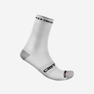 Calcetines Castelli ROSSO CORSA PRO 15 Hombre Blancas | ORJQFSK-57