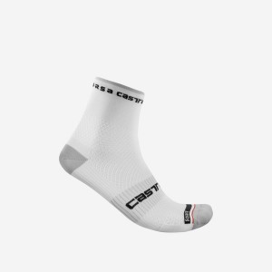 Calcetines Castelli ROSSO CORSA PRO 9 Hombre Blancas | IHBAJLG-05