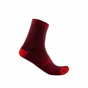 Calcetines Castelli SUPERLEGGERA T 12 Hombre Burdeos | UTCVWFN-90