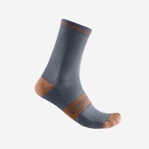 Calcetines Castelli SUPERLEGGERA T 12 Hombre Gris Claro Azules Marrones | QIXDMAN-18