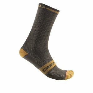 Calcetines Castelli SUPERLEGGERA T 18 Hombre Verde Oscuro | FHEXPGW-86