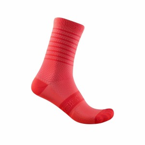 Calcetines Castelli SUPERLEGGERA W 12 Mujer Rosas | FEPXZIB-18