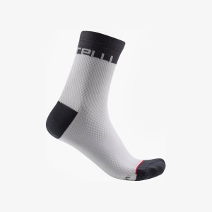 Calcetines Castelli VELOCISSIMA 12 Mujer Blancas Gris Oscuro | XSJOETQ-32