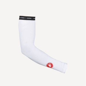 Calentador De Brazos Castelli UPF 50 + LIGHT ARM SLEEVES Mujer Blancas | YPOFGXU-28