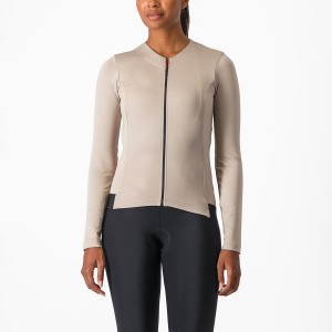 Camiseta Castelli FLY LS W Mujer Gris | XQRAWHM-21