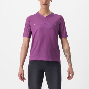 Camiseta Castelli TRAIL TECH 2 W TEE Mujer Moradas | FXSBDLJ-10