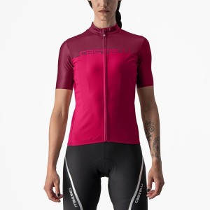 Camiseta Castelli VELOCISSIMA Mujer Rojas Burdeos | UVYLIHD-89