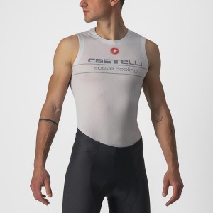 Capa Base Castelli ACTIVE COOLING SLEEVELESS Hombre Plateadas Gris | BZHRVKA-17