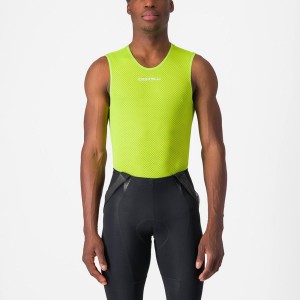 Capa Base Castelli PRO MESH 2.0 SLEEVELESS Hombre Verde Claro | QMBISTC-14