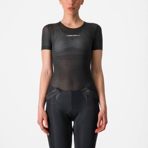 Capa Base Castelli PRO MESH W SHORT SLEEVE Mujer Negras | JDNVXKF-08