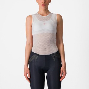 Capa Base Castelli PRO MESH W SLEEVELESS Mujer Blancas | DZQPANS-50