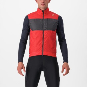 Chaleco Castelli UNLIMITED PUFFY Hombre Rojas Gris Oscuro | GPXJTHK-68