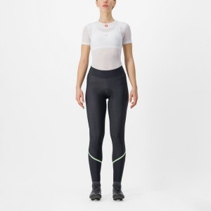 Leggins Castelli VELOCISSIMA THERMAL Mujer Negras Verde Menta Negras | LAWIXQS-89