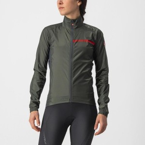 Proteccion Castelli SQUADRA STRETCH W Mujer Verde Gris Oscuro | SNBLXYP-59