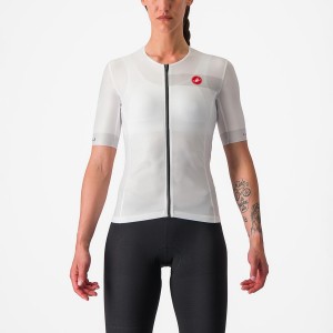 Trajes Castelli FREE SPEED 2 W RACE TOP Mujer Blancas Negras | YEFNAXM-50