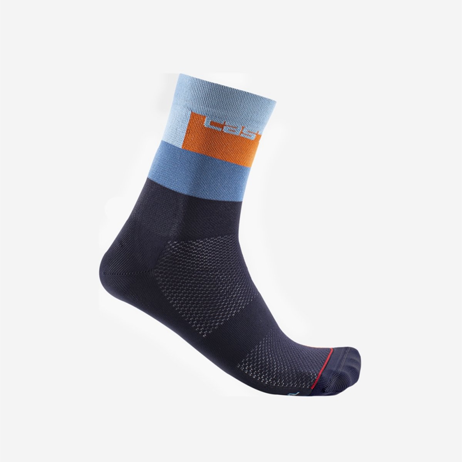 Calcetines Castelli BLOCCO 15 Hombre Azules | BRFWLQG-25