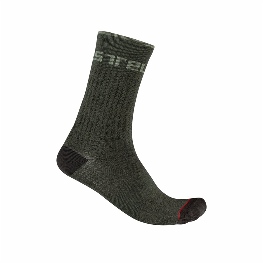 Calcetines Castelli DISTANZA 20 Hombre Verde | QLXHASN-20