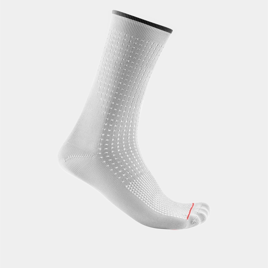 Calcetines Castelli PREMIO 18 Hombre Blancas | HXYFJPW-79