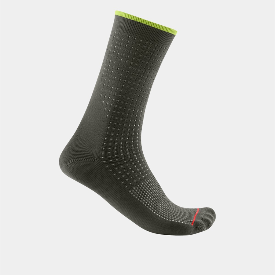 Calcetines Castelli PREMIO 18 Hombre Verde Oscuro | JZFQHES-86