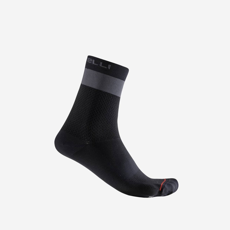 Calcetines Castelli PROLOGO LITE 15 Hombre Negras Gris Oscuro | EBRFMDY-65