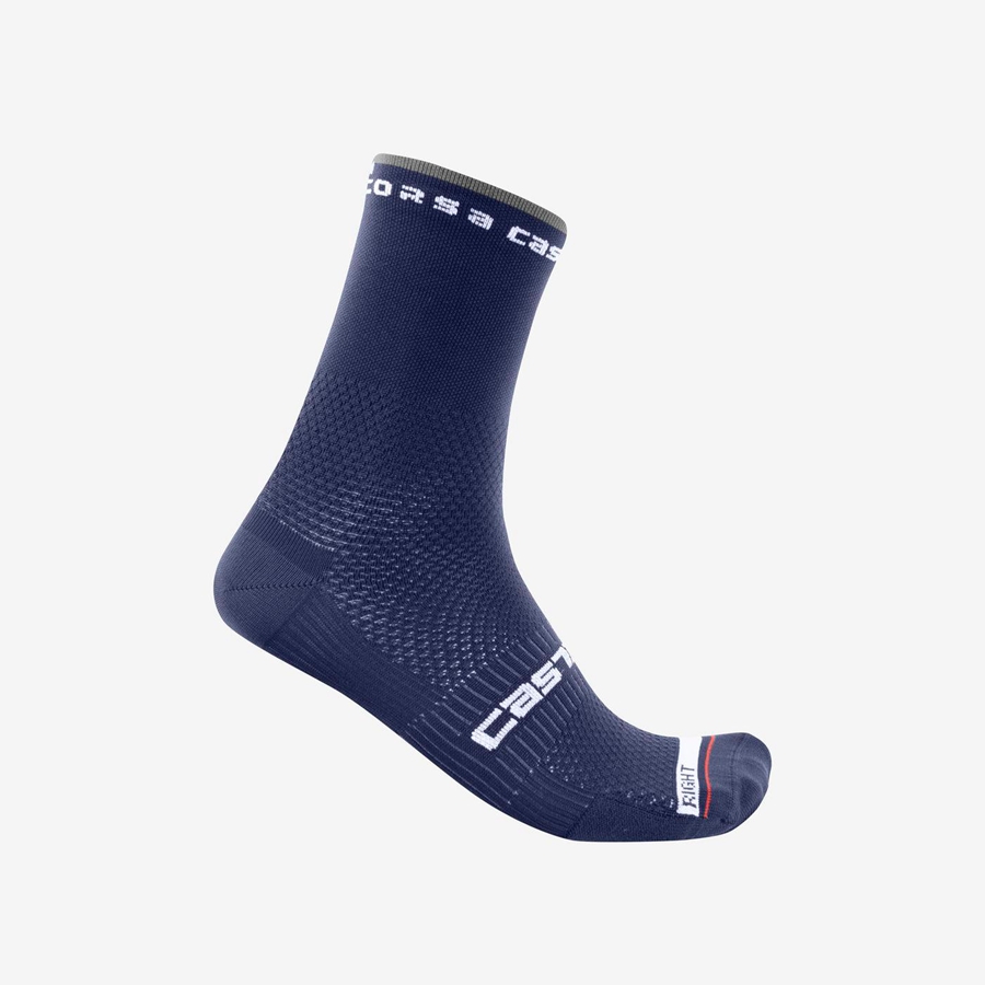 Calcetines Castelli ROSSO CORSA PRO 15 Hombre Azules | CBPLFWZ-79