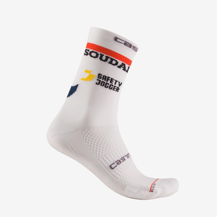 Calcetines Castelli ROSSO CORSA PRO 15 Hombre Blancas | WKBTJAQ-69