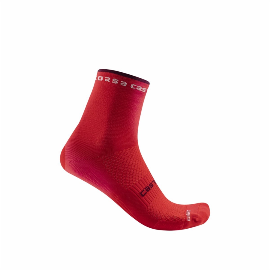 Calcetines Castelli ROSSO CORSA W 11 Mujer Rojas | MTQXHBK-48