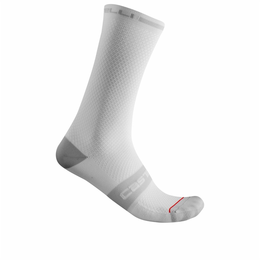 Calcetines Castelli SUPERLEGGERA T 18 Hombre Blancas | LAXOVUY-42