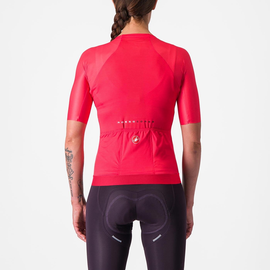 Camiseta Castelli AERO PRO 7.0 W Mujer Rojas | RXHKWBS-53