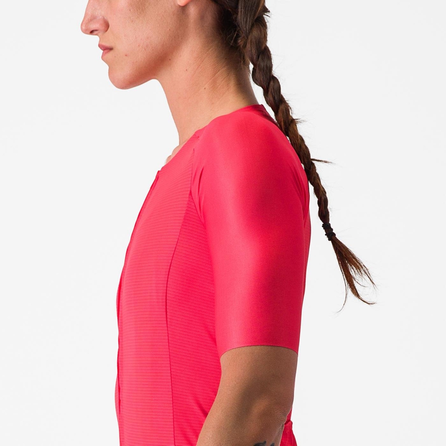 Camiseta Castelli AERO PRO 7.0 W Mujer Rojas | RXHKWBS-53