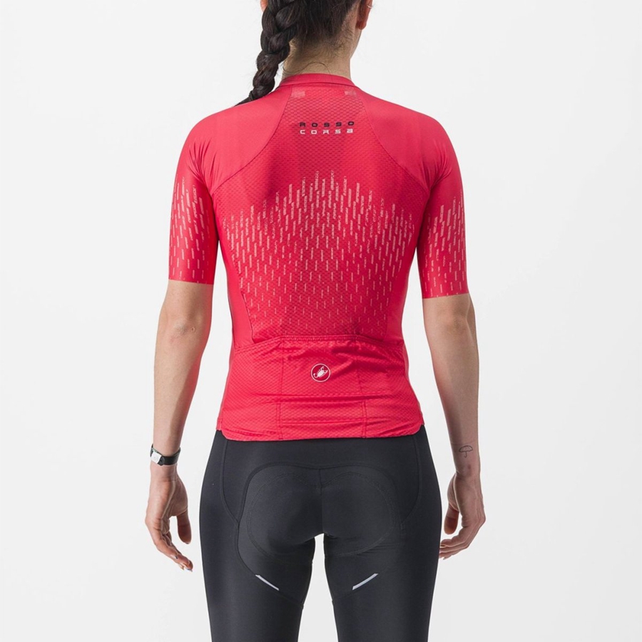 Camiseta Castelli AERO PRO W Mujer Rojas | QHKUWXG-52