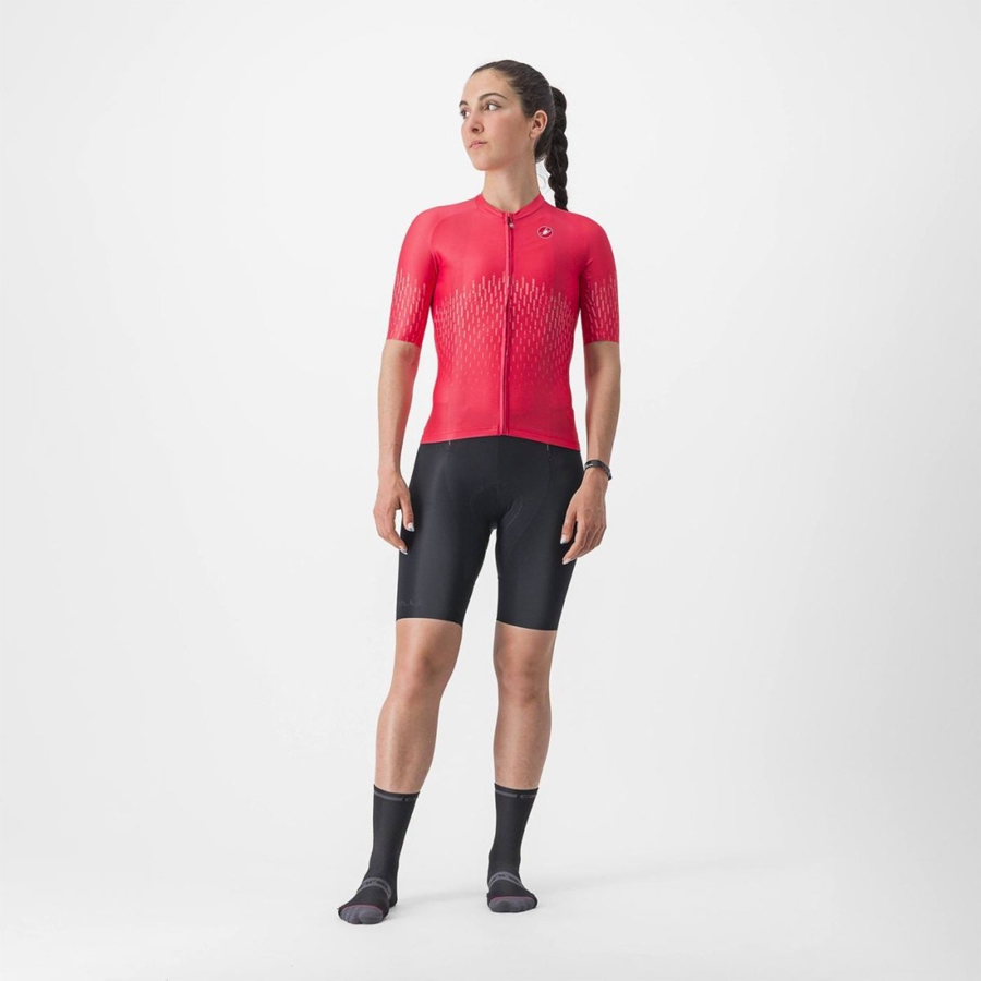 Camiseta Castelli AERO PRO W Mujer Rojas | QHKUWXG-52