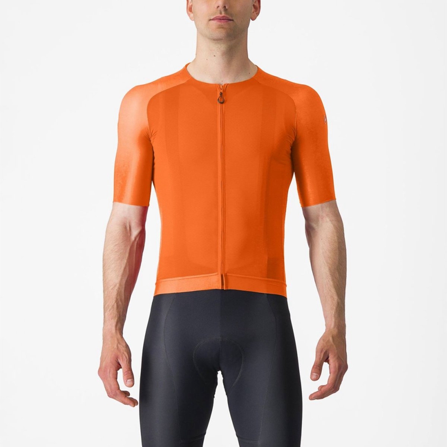 Camiseta Castelli AERO RACE 7.0 Hombre Naranjas | ZGCRWUX-68