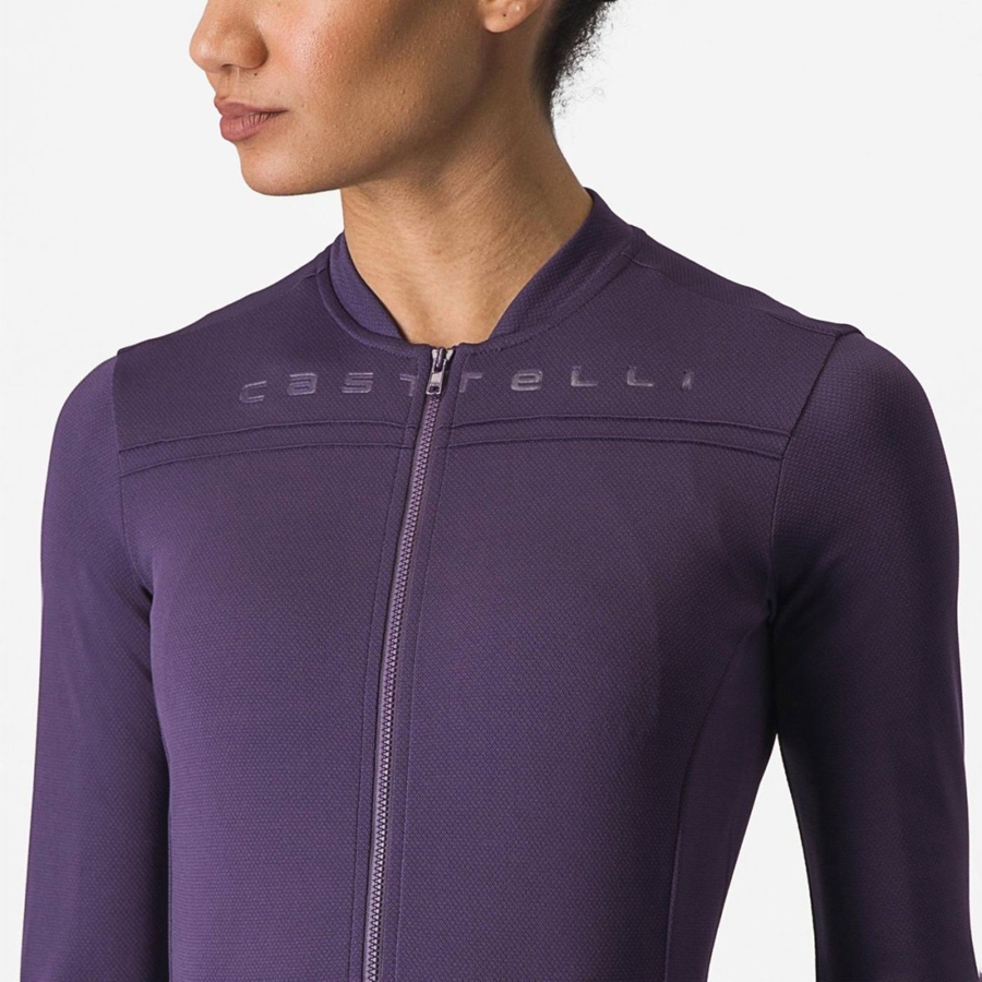 Camiseta Castelli ANIMA 4 LONG SLEEVE Mujer Moradas | INKUZTO-36