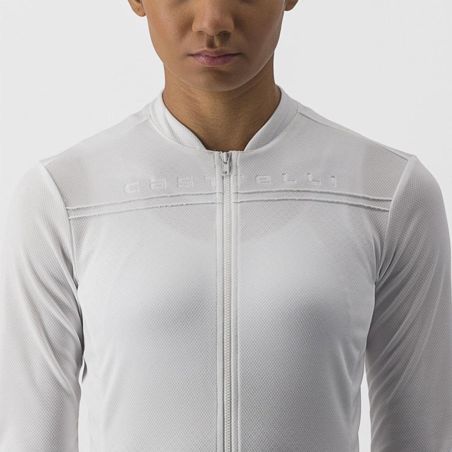 Camiseta Castelli ANIMA 4 LONG SLEEVE Mujer Blancas | JAXDHKO-78