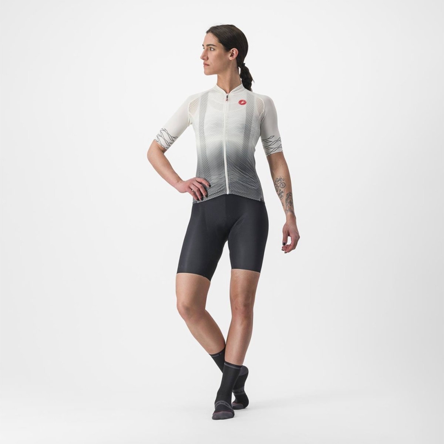 Camiseta Castelli CLIMBER'S 2.0 W Mujer Blancas Verde Oliva | BQHOYCP-09