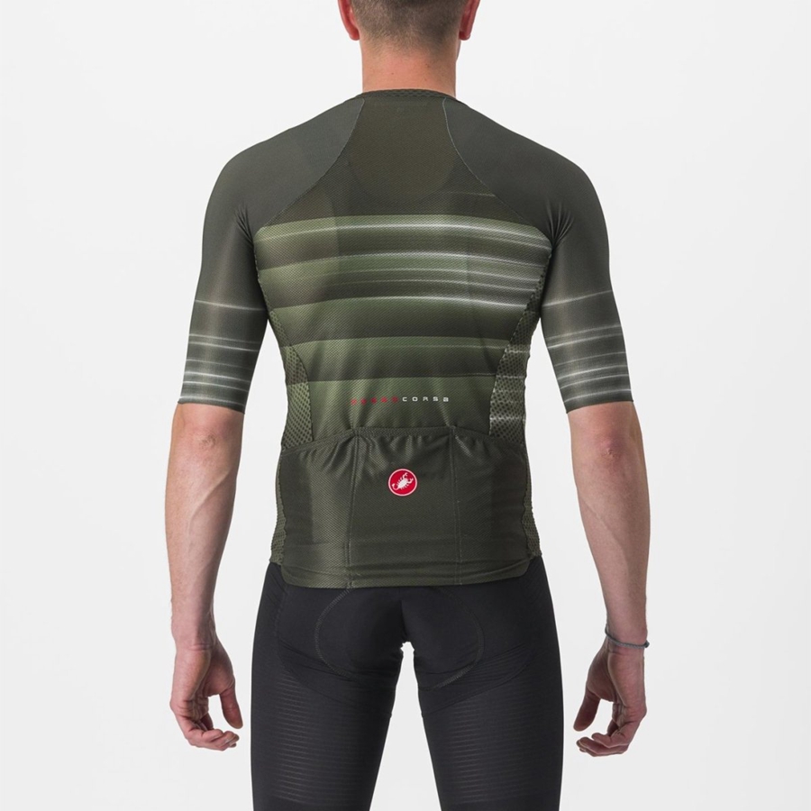 Camiseta Castelli CLIMBER'S 3.0 SL2 Hombre Verde Oscuro | RFHONVL-73