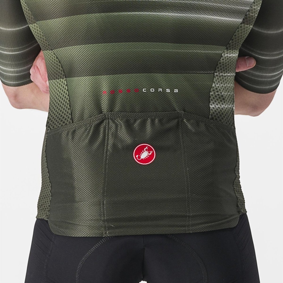 Camiseta Castelli CLIMBER'S 3.0 SL2 Hombre Verde Oscuro | RFHONVL-73