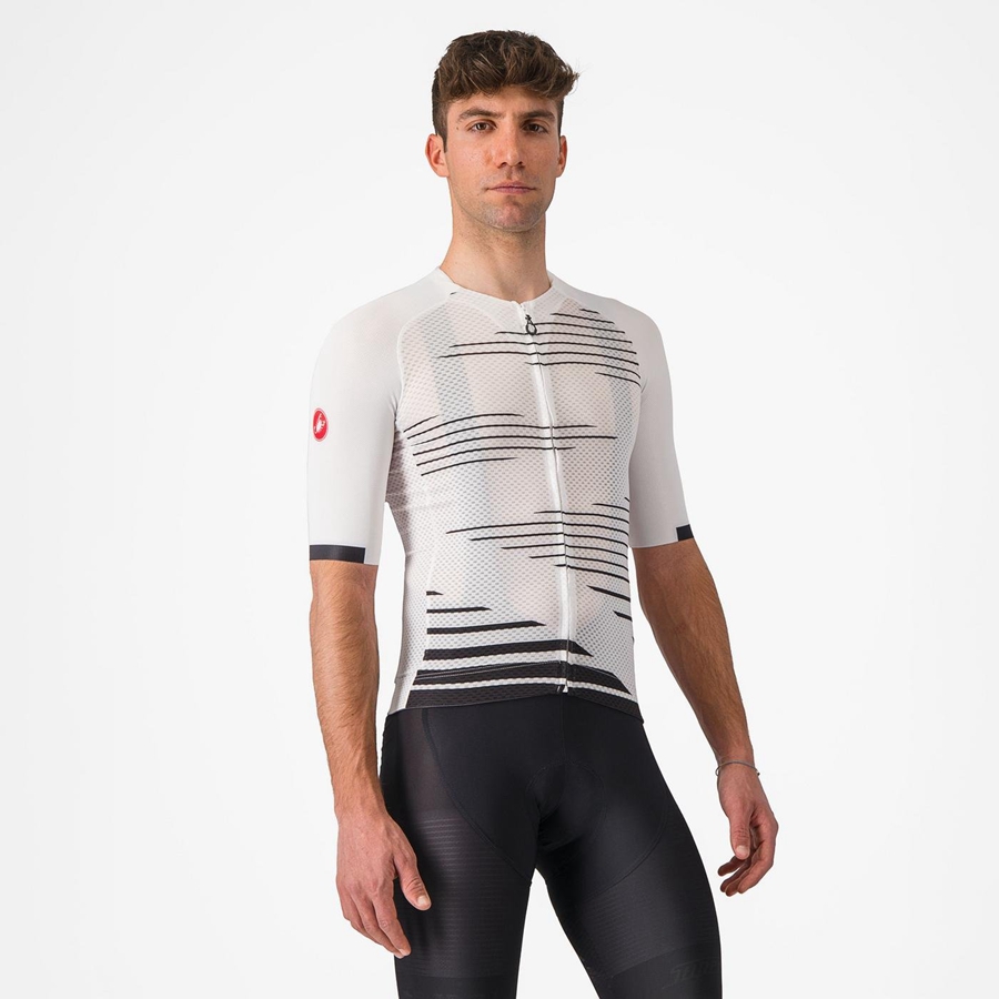 Camiseta Castelli CLIMBER\'S 4.0 Hombre Blancas Negras | HDRYGWC-36