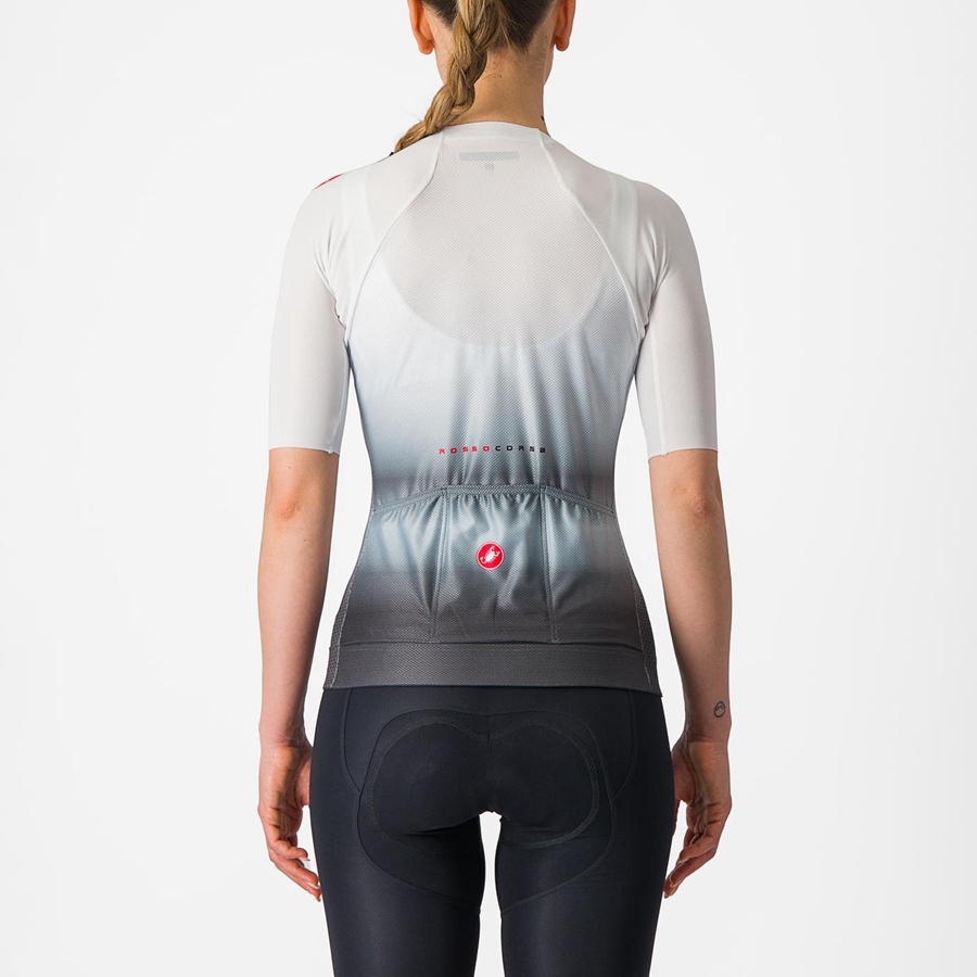 Camiseta Castelli CLIMBER'S 4.0 W Mujer Blancas Gris Oscuro | EPMWKZF-64