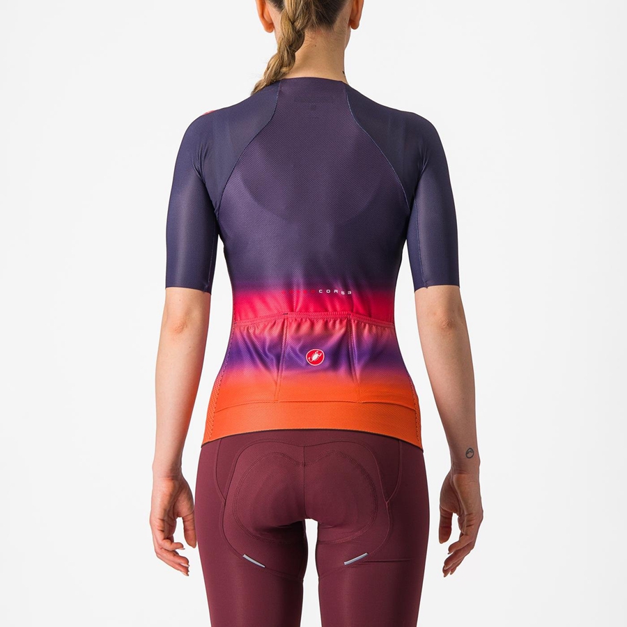 Camiseta Castelli CLIMBER'S 4.0 W Mujer Rosas Naranjas | NWQCPOR-04