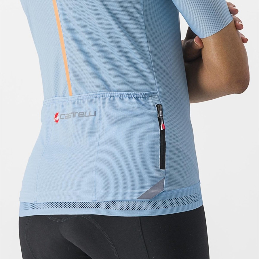 Camiseta Castelli ENDURANCE W Mujer Azules | BIJLZGP-96