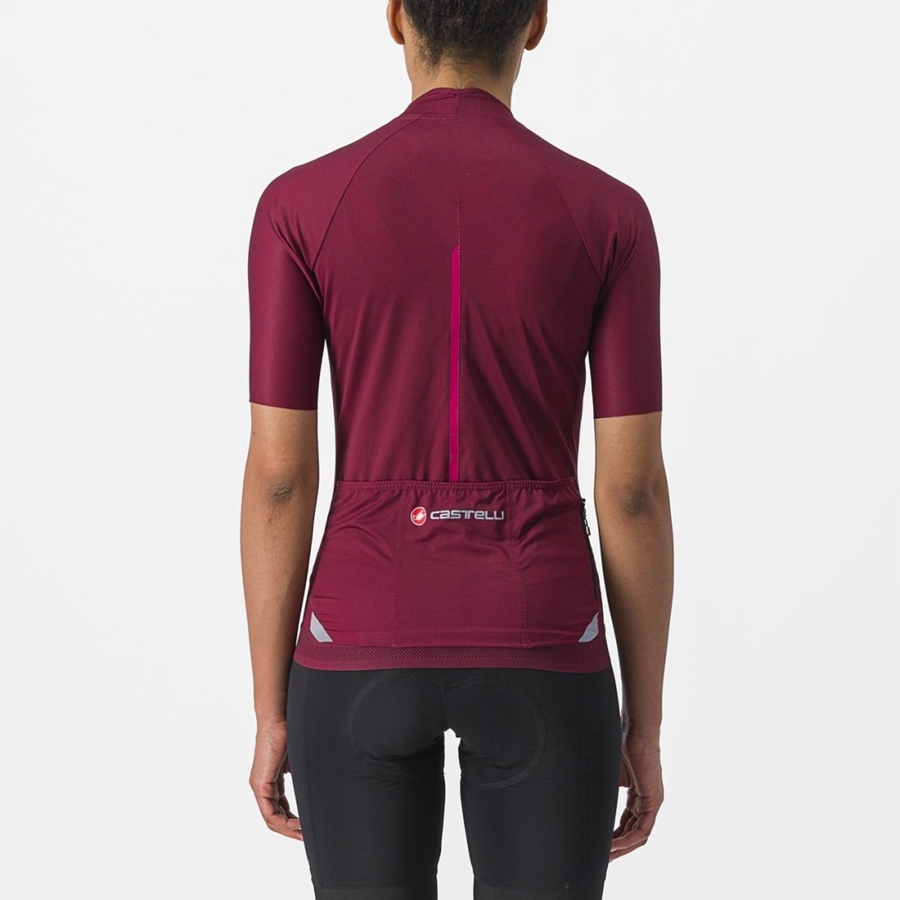 Camiseta Castelli ENDURANCE W Mujer Burdeos | VWFKLGT-85